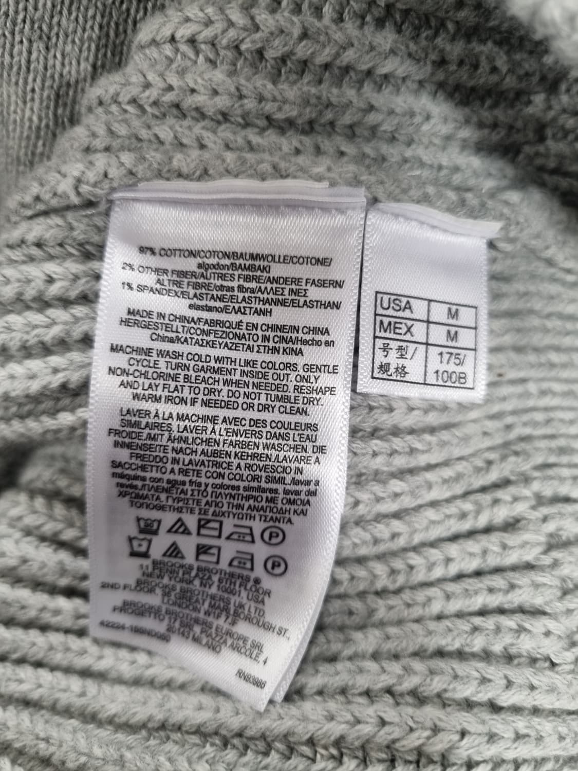 브룩스브라더스 남성 숄카라 립 숄 가디건 상품이미지4