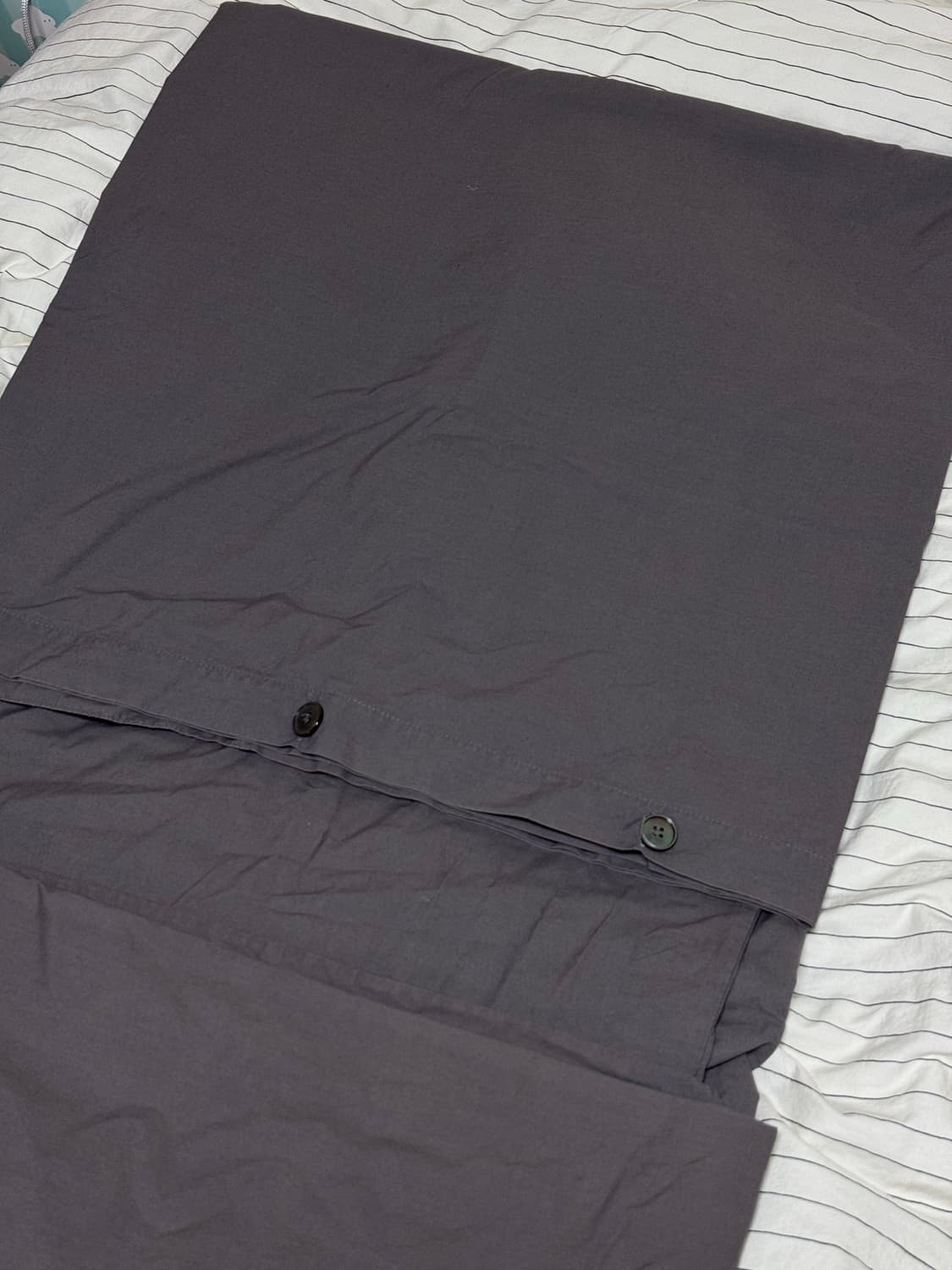 테클라 percale duvet cover(이불 커버) 다크타우페 상품이미지5