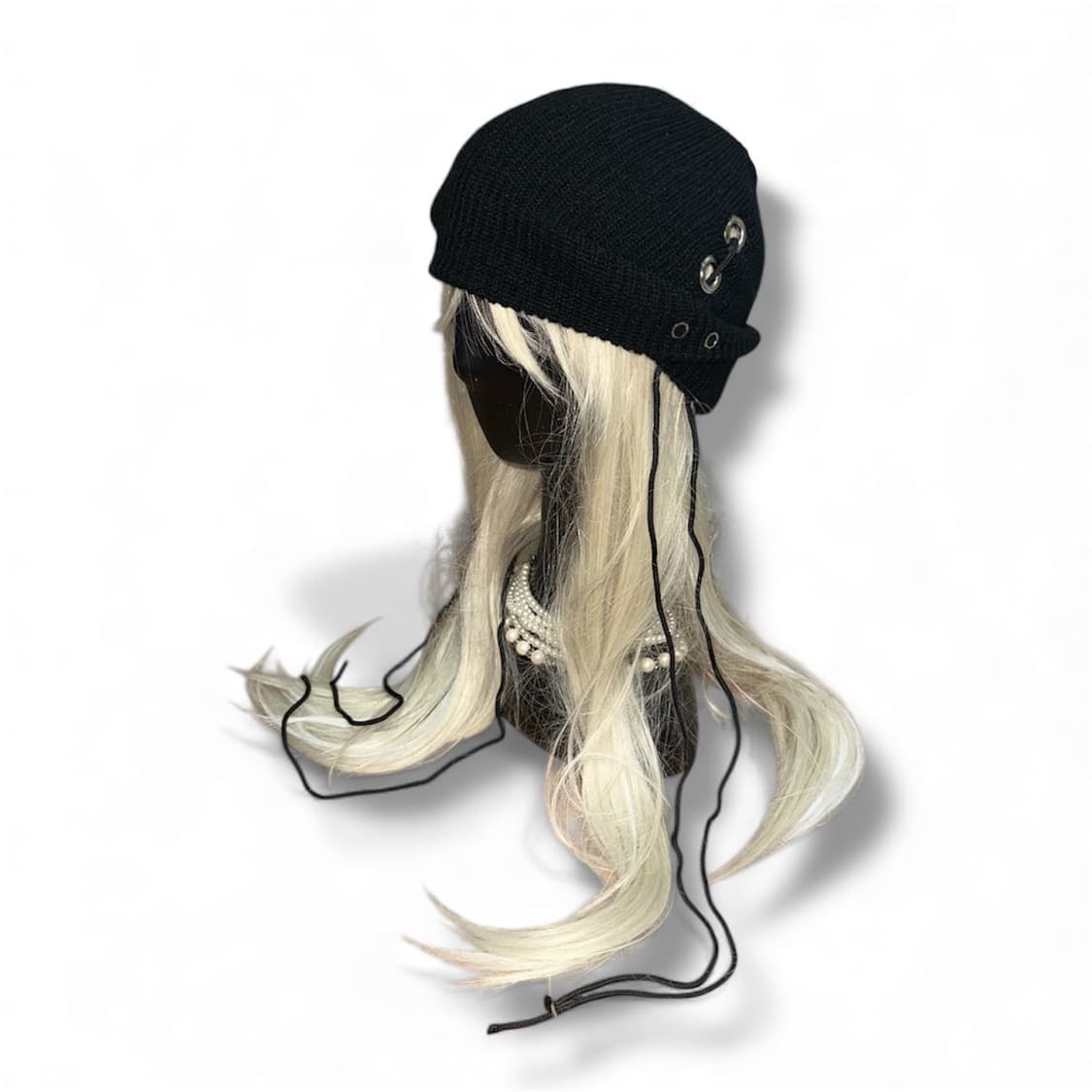 아일렛 핀턱 롱 레이스 커스텀 숏 비니 상품이미지4