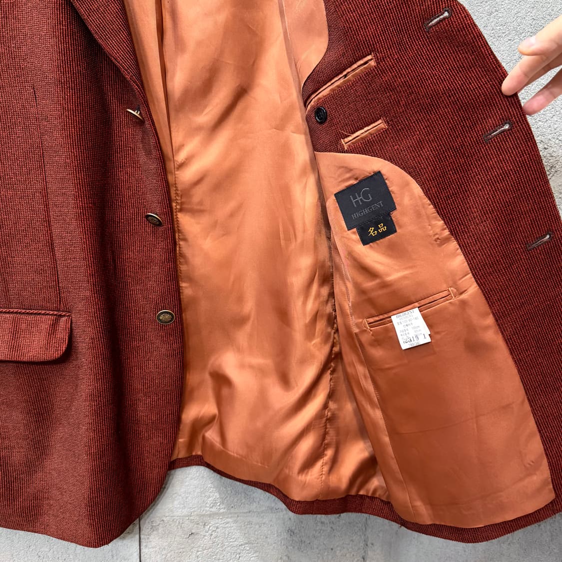 하이젠트 버건디 블레이저 자켓 (XL)  상품이미지5