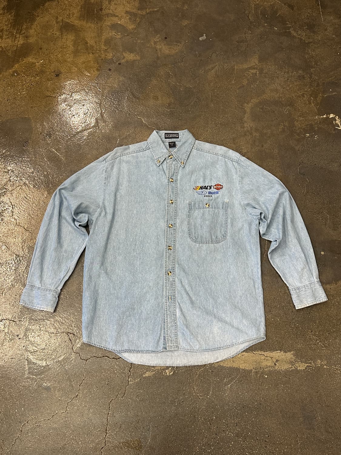 00s 할리 데이비슨 데님 셔츠 M 상품이미지1