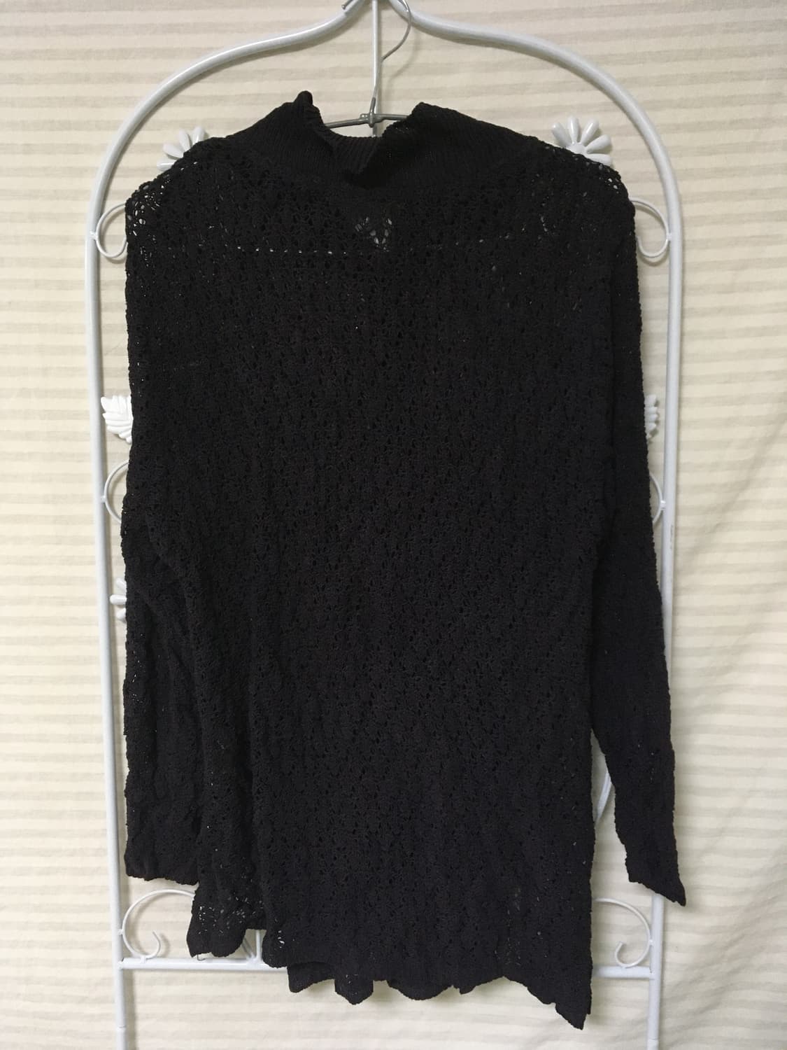 빈티지 퍼플 시스루 니트 가디건 y2k 스트릿 갸루 펑키 일본빈티지723 상품이미지2