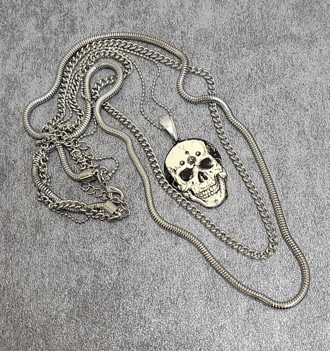 스컬 해골 빈티지목걸이 상품이미지2