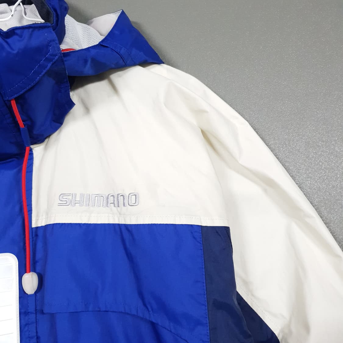 실측 2XL) 시마노 드라이쉴드 NP 마린 배색 바람막이 후드 자켓 상품이미지2
