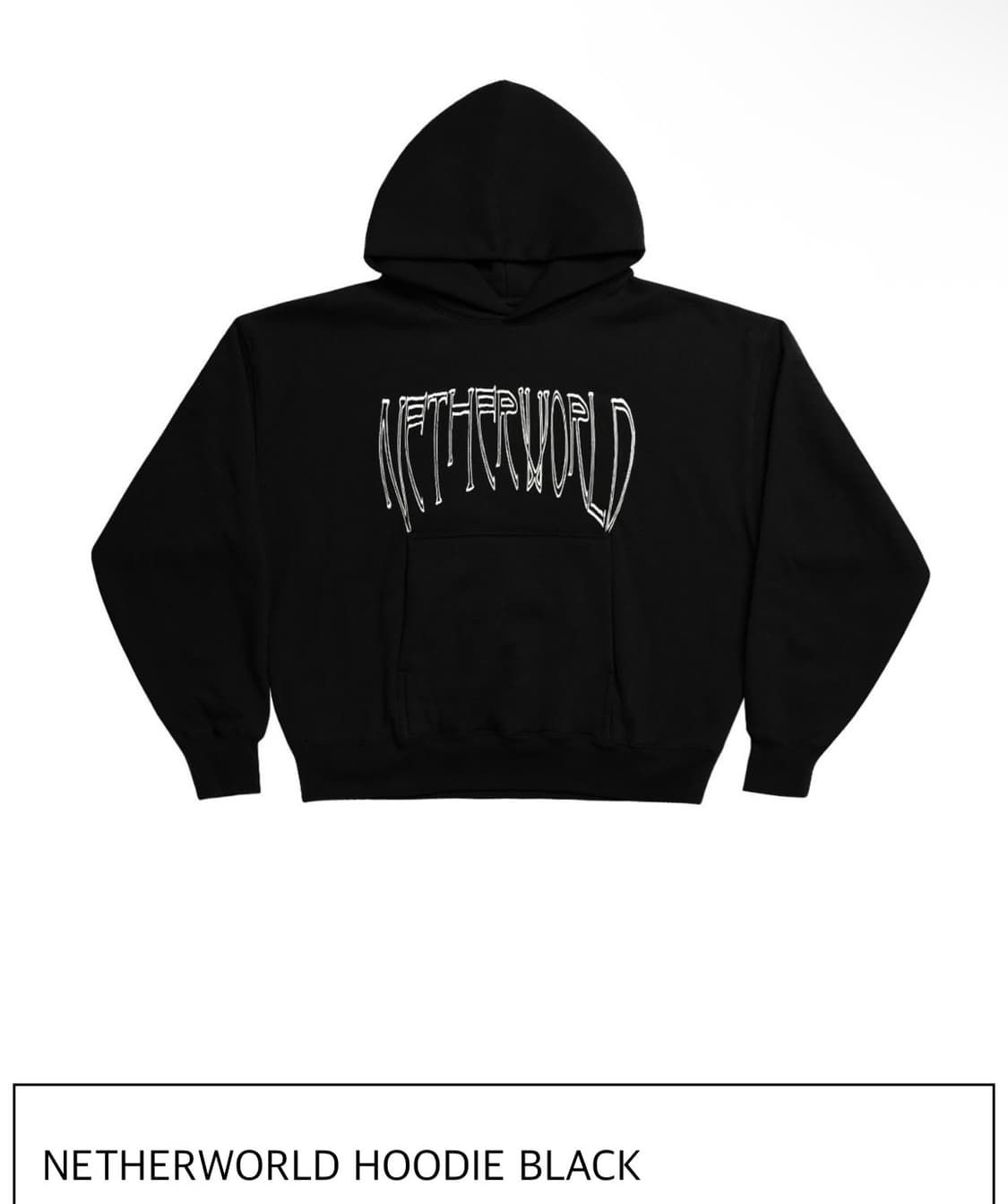 네더월드 후드티 블랙 L 새상품 상품이미지1
