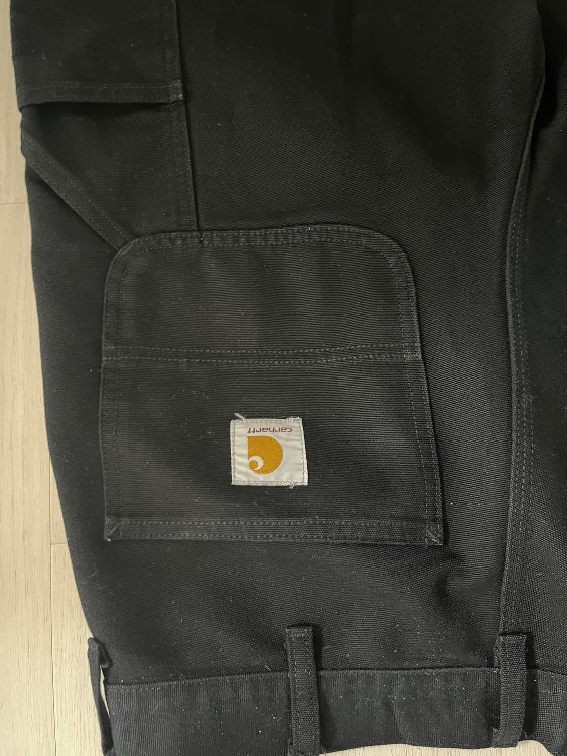 칼하트 더블니 팬츠 블랙 32x32 상품이미지3
