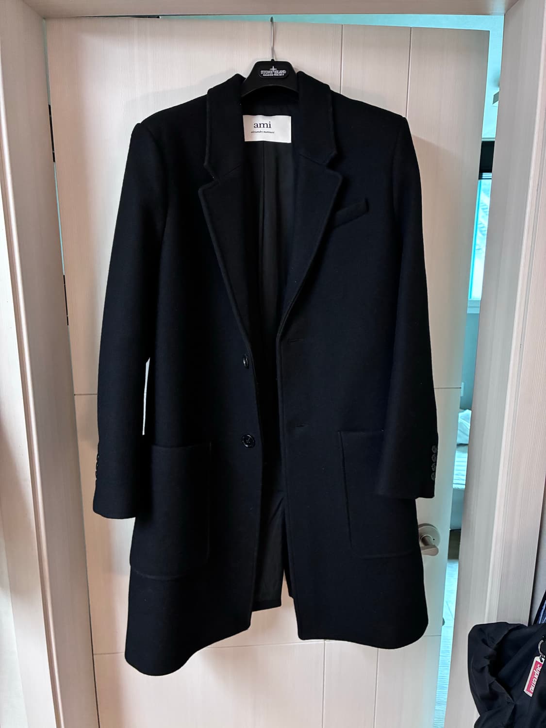 아미 싱글 브레스티드 울 코트 상품이미지1