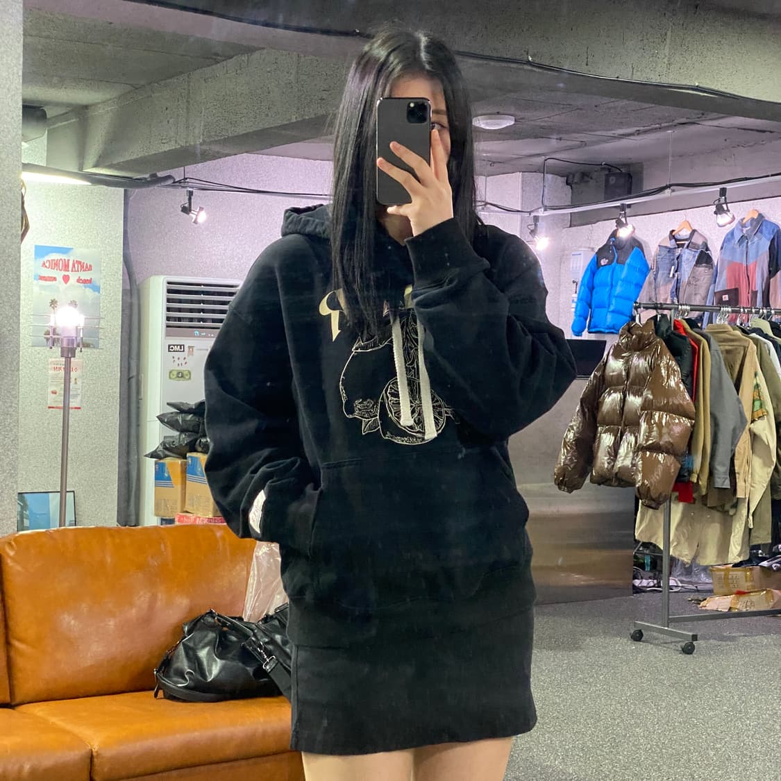 세터 카프리 시트론 드로잉 블랙 후드티 B4109 상품이미지1