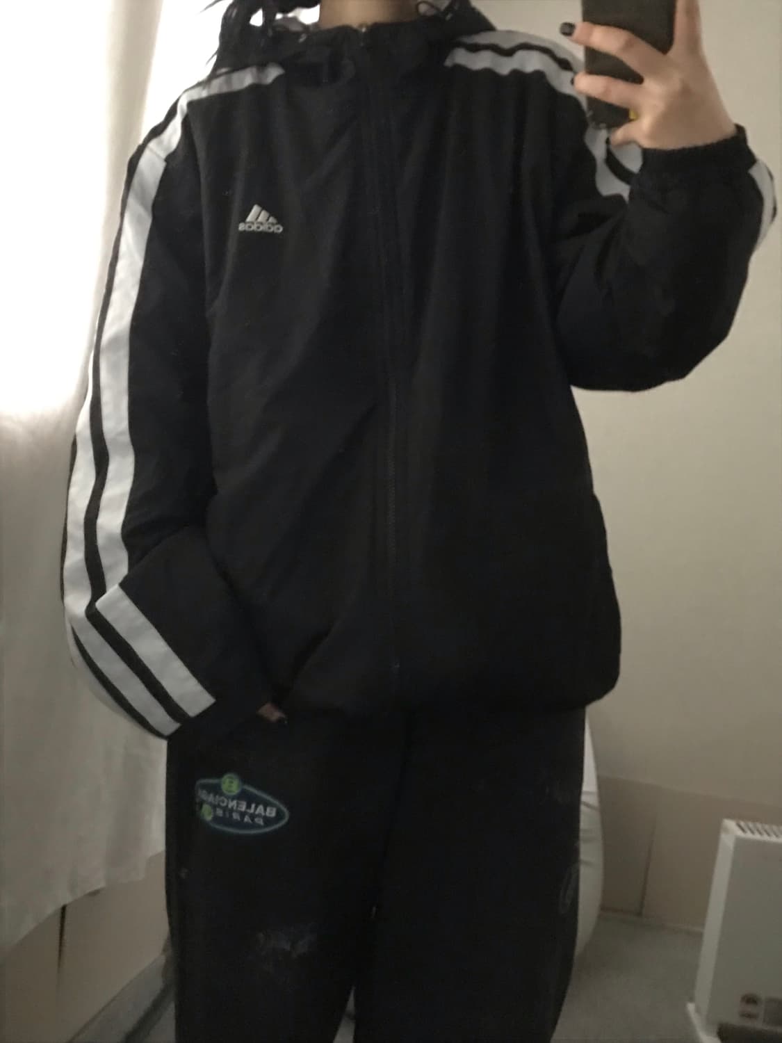 아디다스 00s 블랙 누빔패딩 상품이미지3