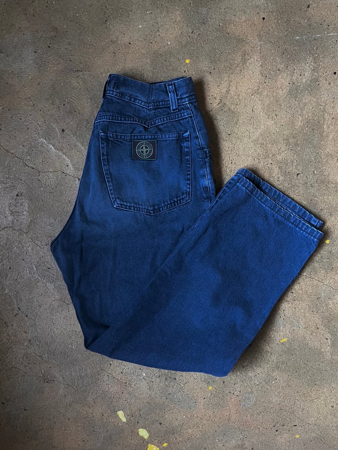 [28]80s 스톤아일랜드 아카이브 그린 엣지드 패치 데님 상품이미지1