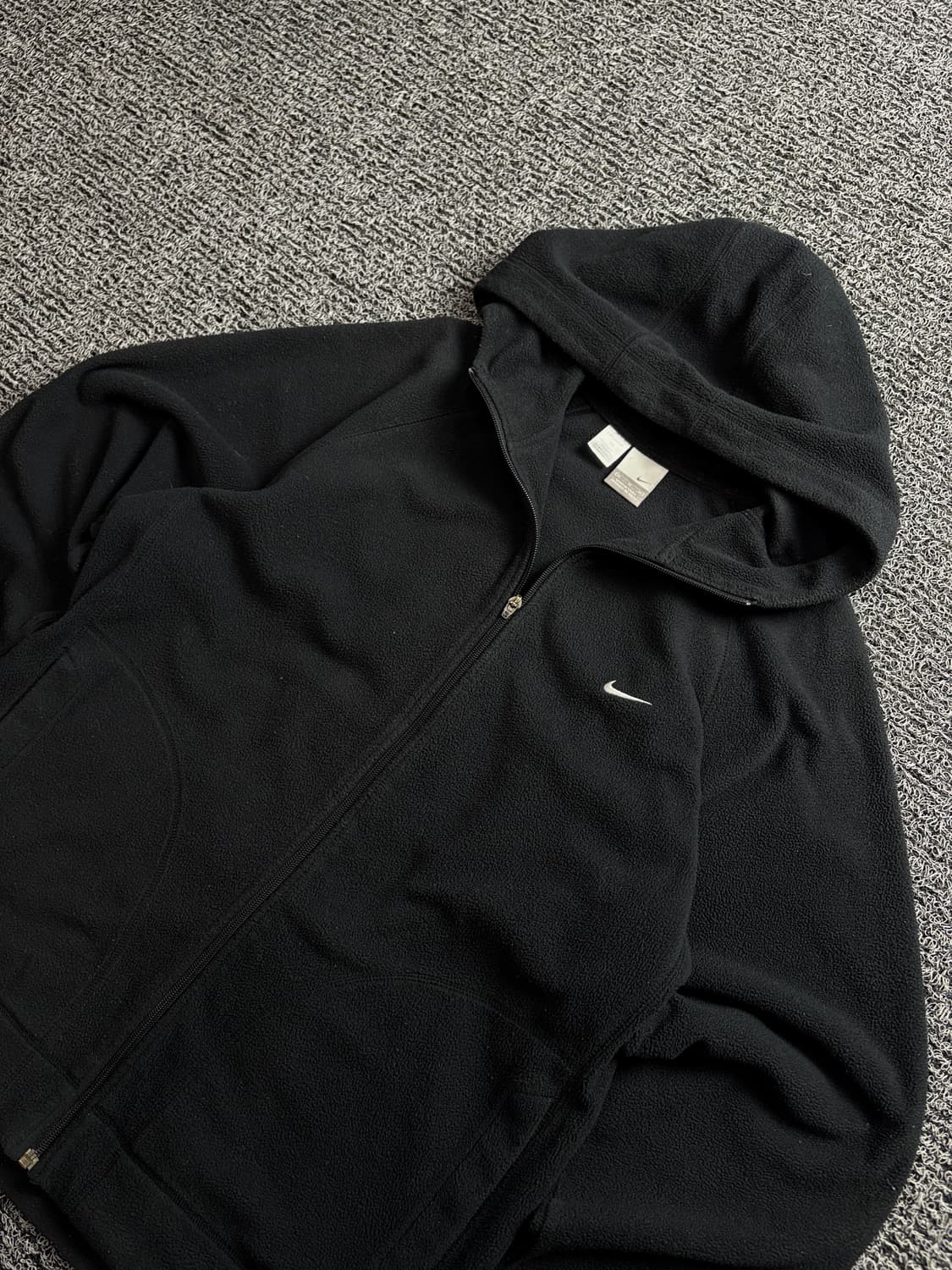 00s 나이키 올드스쿨 블랙 후드 후리스 자켓 1466 상품이미지1