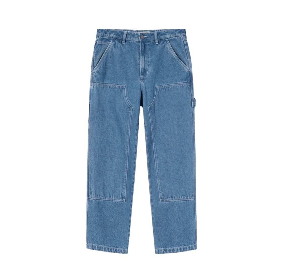스투시 워크 팬츠 더블니 데님 인디고 블루 상품이미지2