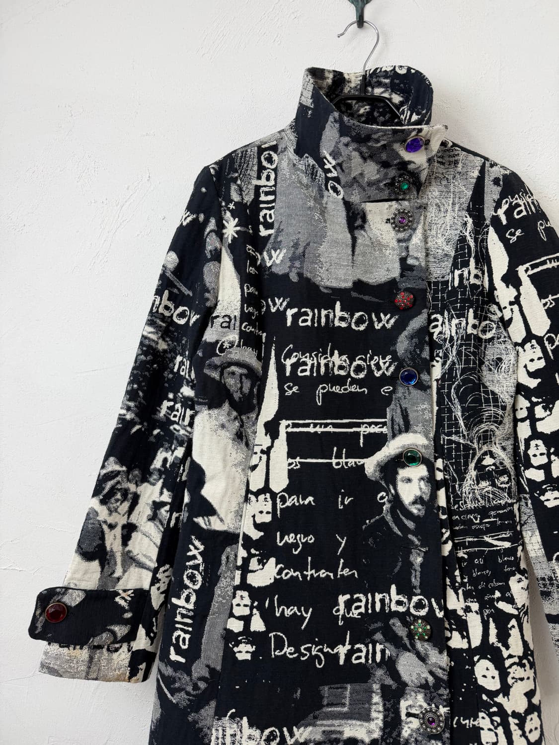 Desigual 풀 프린트 하이넥 코트 상품이미지2