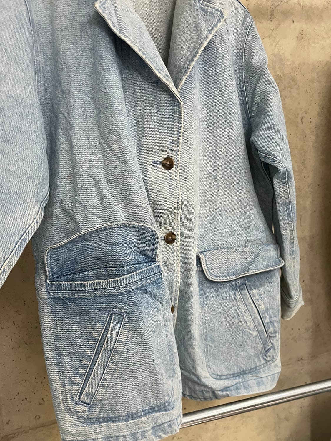 90s USA LANDS' END DENIM CHORE JACKET 상품이미지6