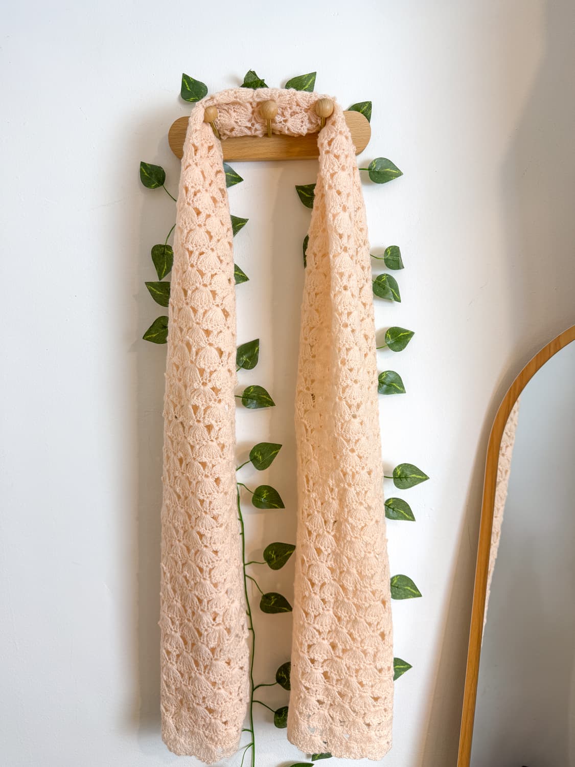 피치 뜨개 머플러 상품이미지2