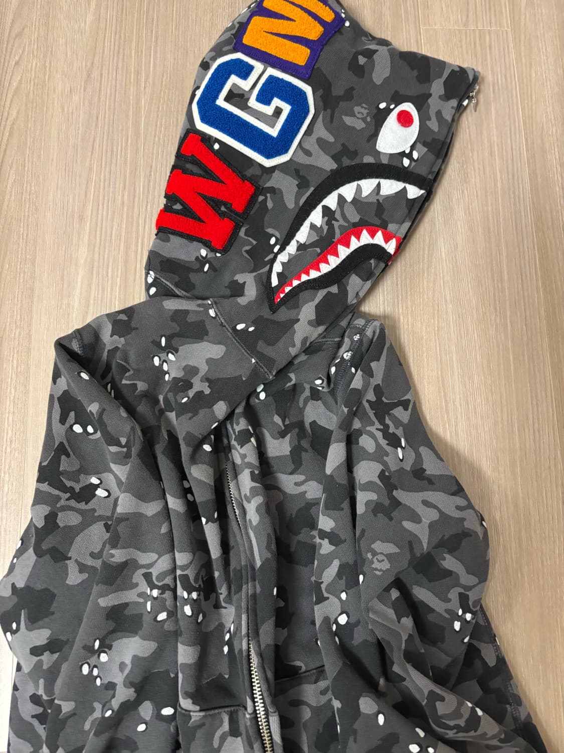베이프 후드집업 L 그레이 카모 🔥정품🔥 상품이미지1