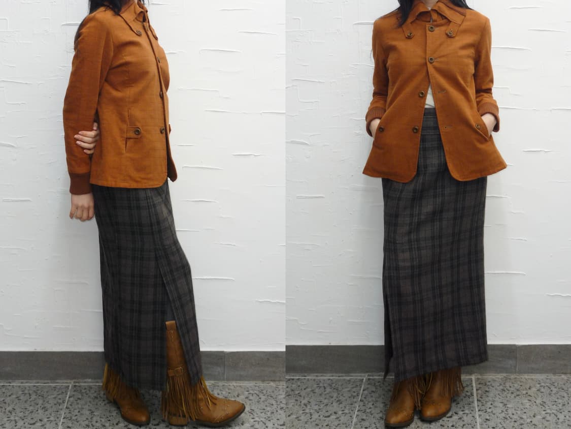 vintage orange suede jacket 상품이미지1