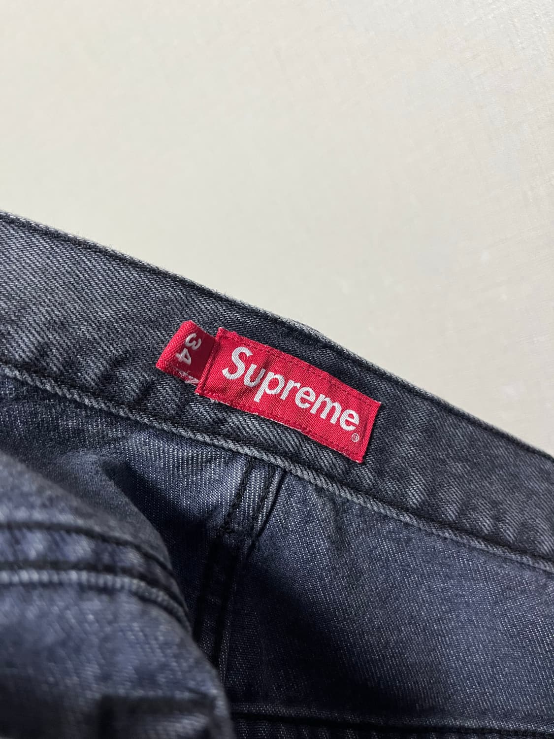 슈프림 배기진 워시드 블랙 34 상품이미지8