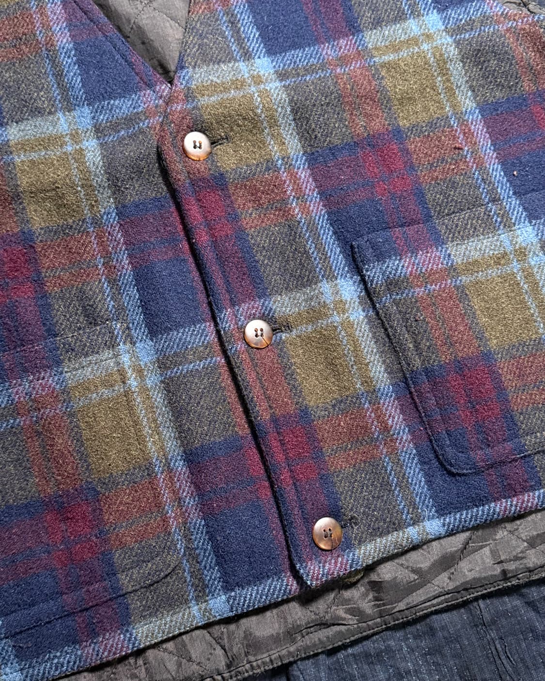 80-90‘s 라이프 어드벤쳐 울 블랜드 헌팅 베스트 L 상품이미지3