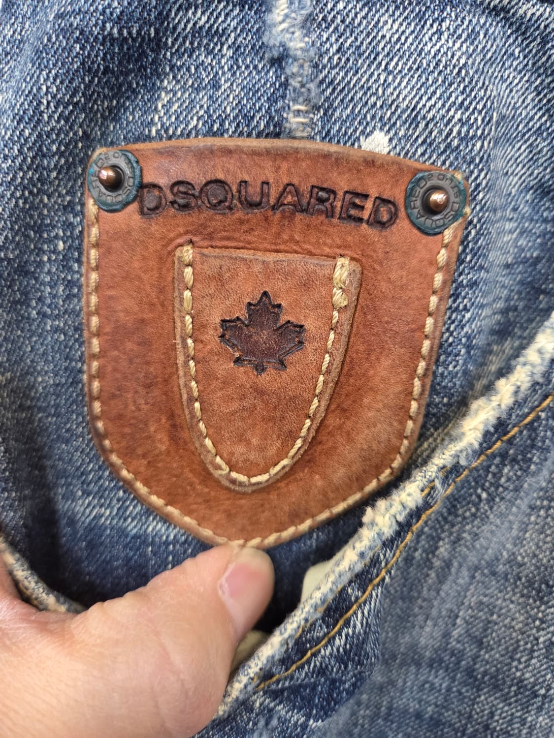 디스퀘어드 키링 페인팅 데님팬츠 54 대략 38~ 상품이미지4