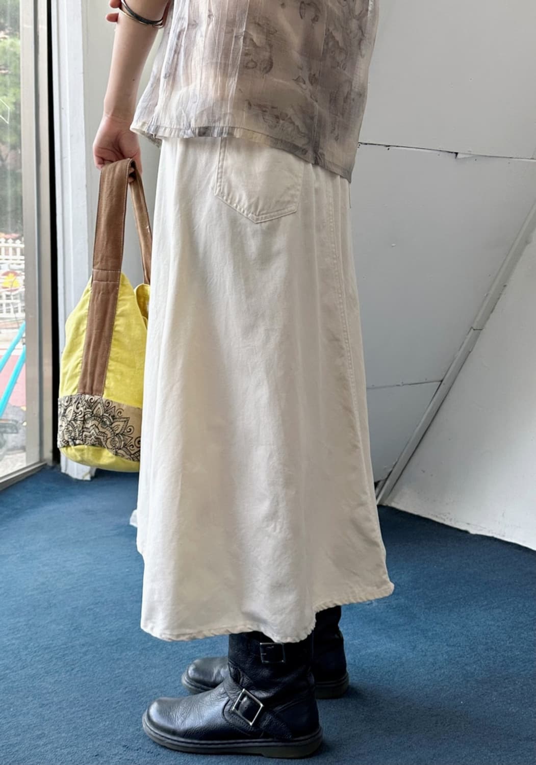 Cotton unbalance hem loose 상품이미지9