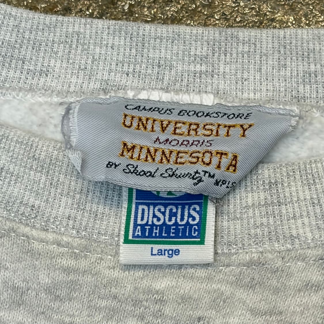 레어 90s USA 미국 빈티지 미네소타 대학 헤비코튼 맨투맨 상품이미지4