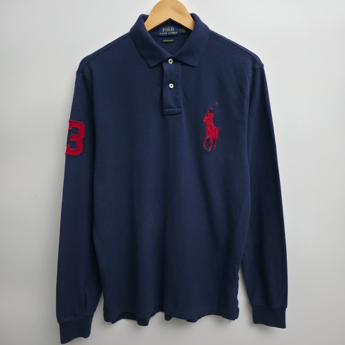 [M] 폴로 랄프로렌 빅포니 긴팔 카라티 네이비 상품이미지1