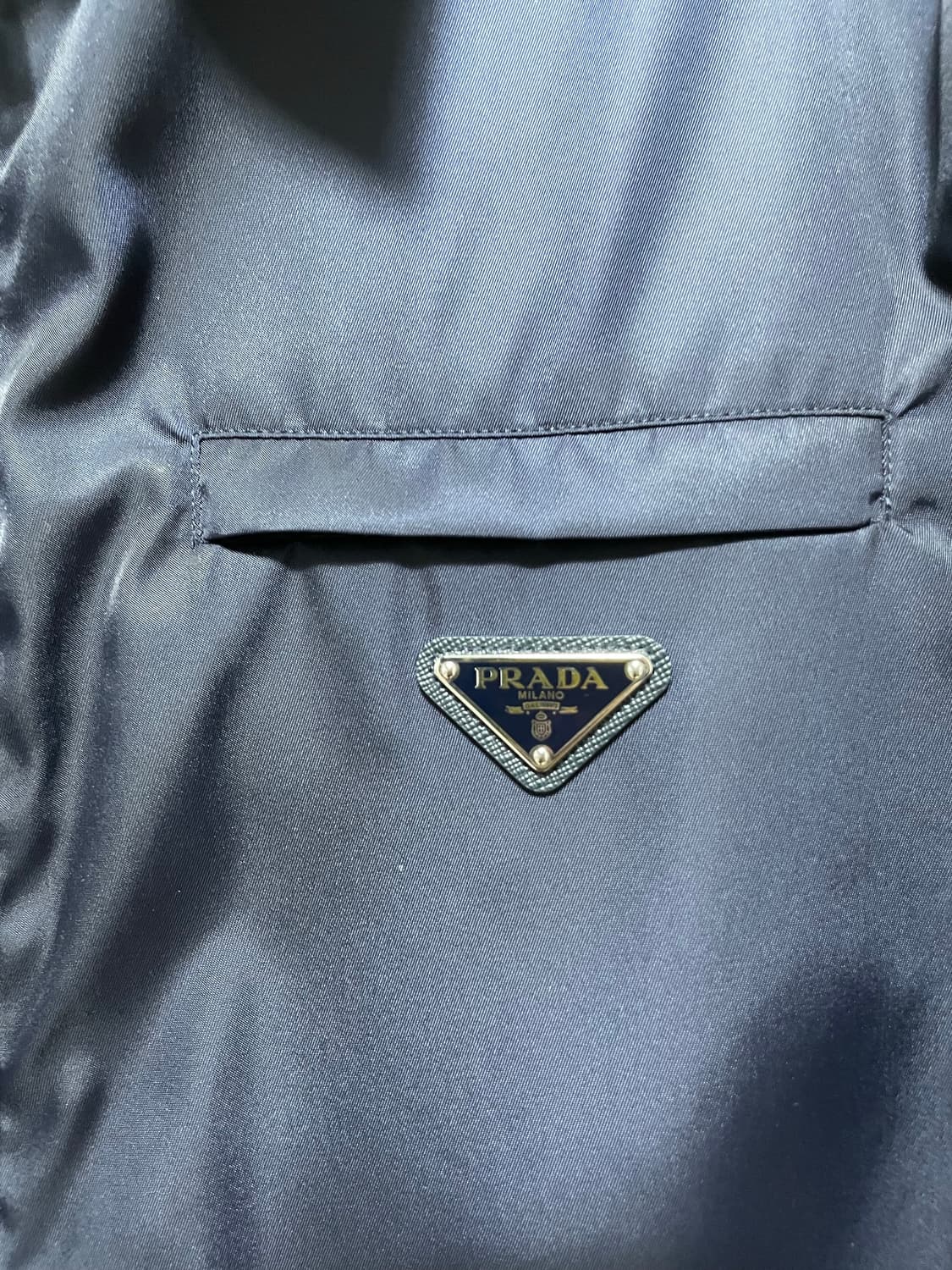 프라다 리나일론 셔츠 자켓 블루색상 S 상품이미지3