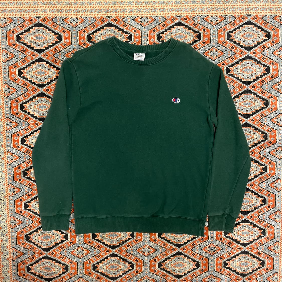 챔피온 딥그린 맨투맨 티셔츠 여성L 상품이미지1