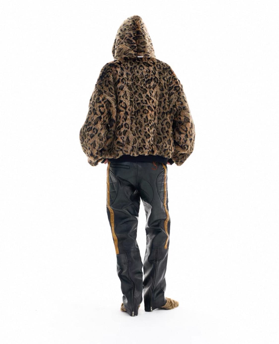 Reversible Leopard Fur Padded Bomber 상품이미지6