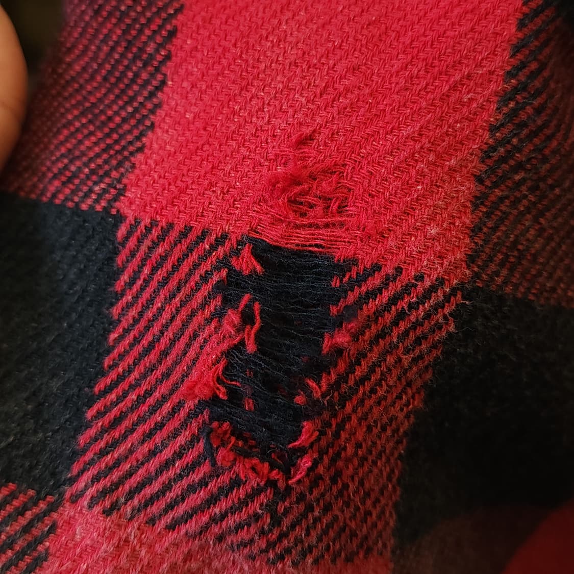 90s 빈티지 체크셔츠 헤비 플란넬 워크셔츠 썬페이딩 레드 윈도우 L 상품이미지8