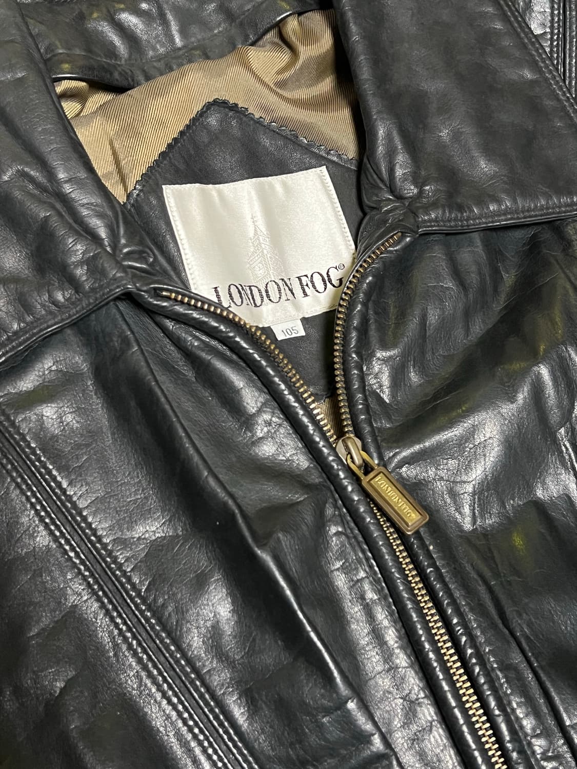 London Fog cowhide leather jacket 상품이미지5
