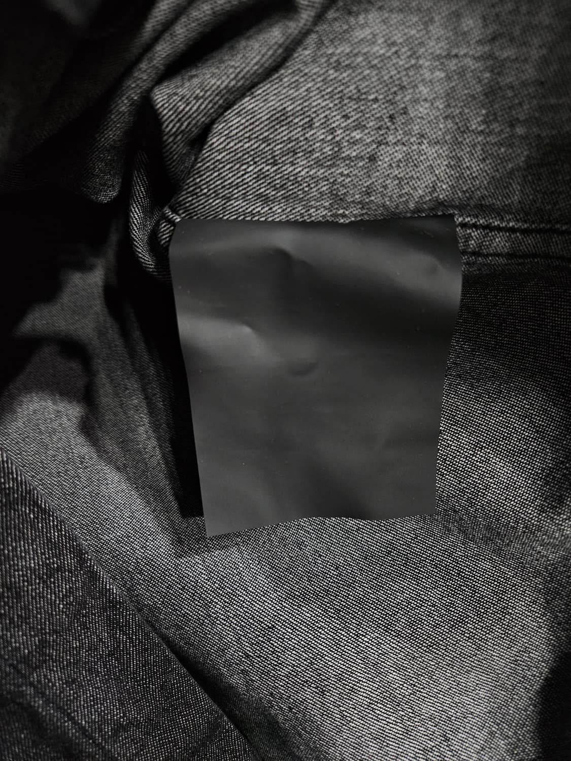 플라스틱 프로덕트 멜란지 블랙 남성 오버핏 90~95 데님 긴팔셔츠  상품이미지8