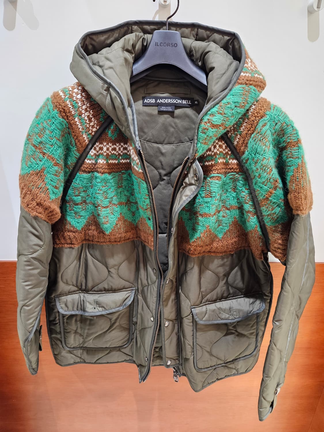 엔더슨벨 니트패치 퀼티드 파카XL 상품이미지5