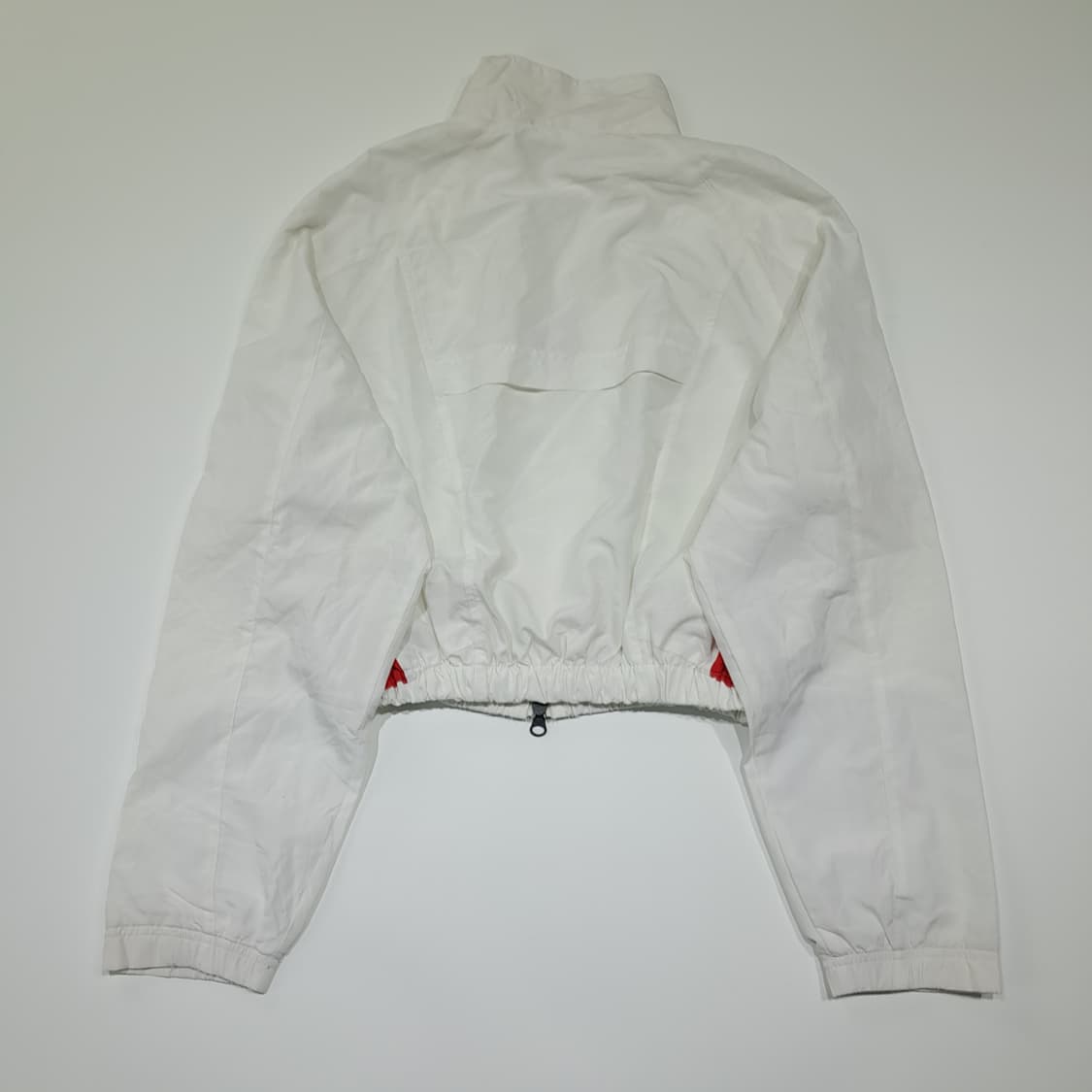 CL989 아디다스 90s 실버태그 화이트레드 크롭 바람막이 자켓 상품이미지5