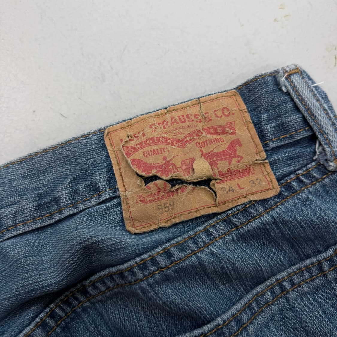 리바이스 559 새깅 워싱 스케이터 와이드 데님팬츠 상품이미지6