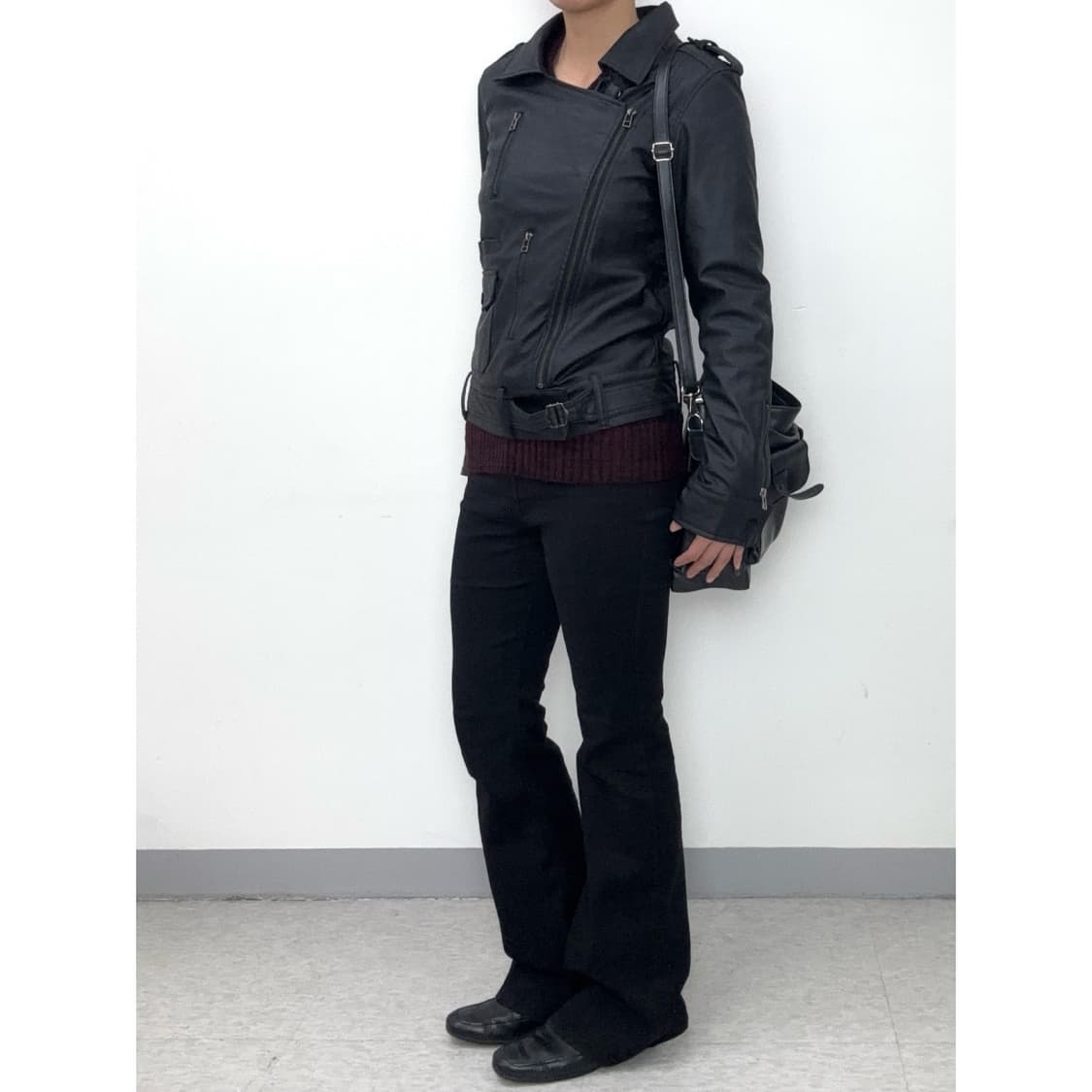 빈티지 블랙 레더 필드 자켓 락시크 상품이미지3