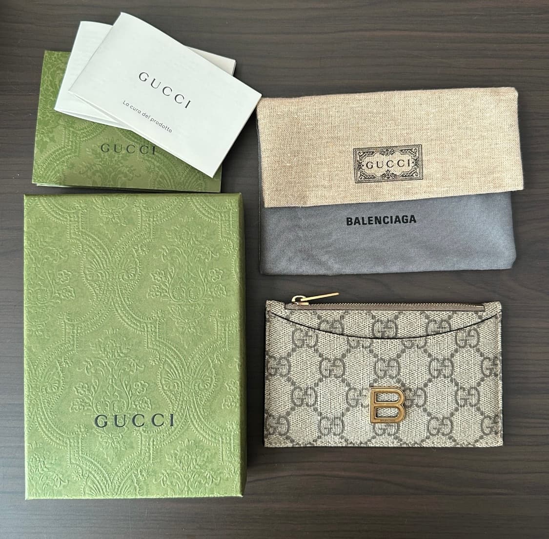 풀박)구찌X발렌시아가 해커프로젝트 카드지갑 상품이미지1