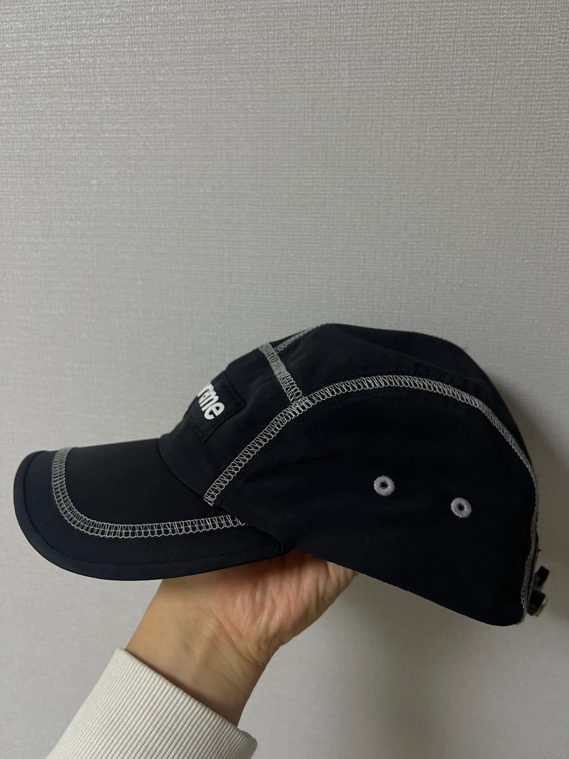 슈프림 리플렉티브 스티치 캠프캡 Supreme 23ss 크림인증 상품이미지8