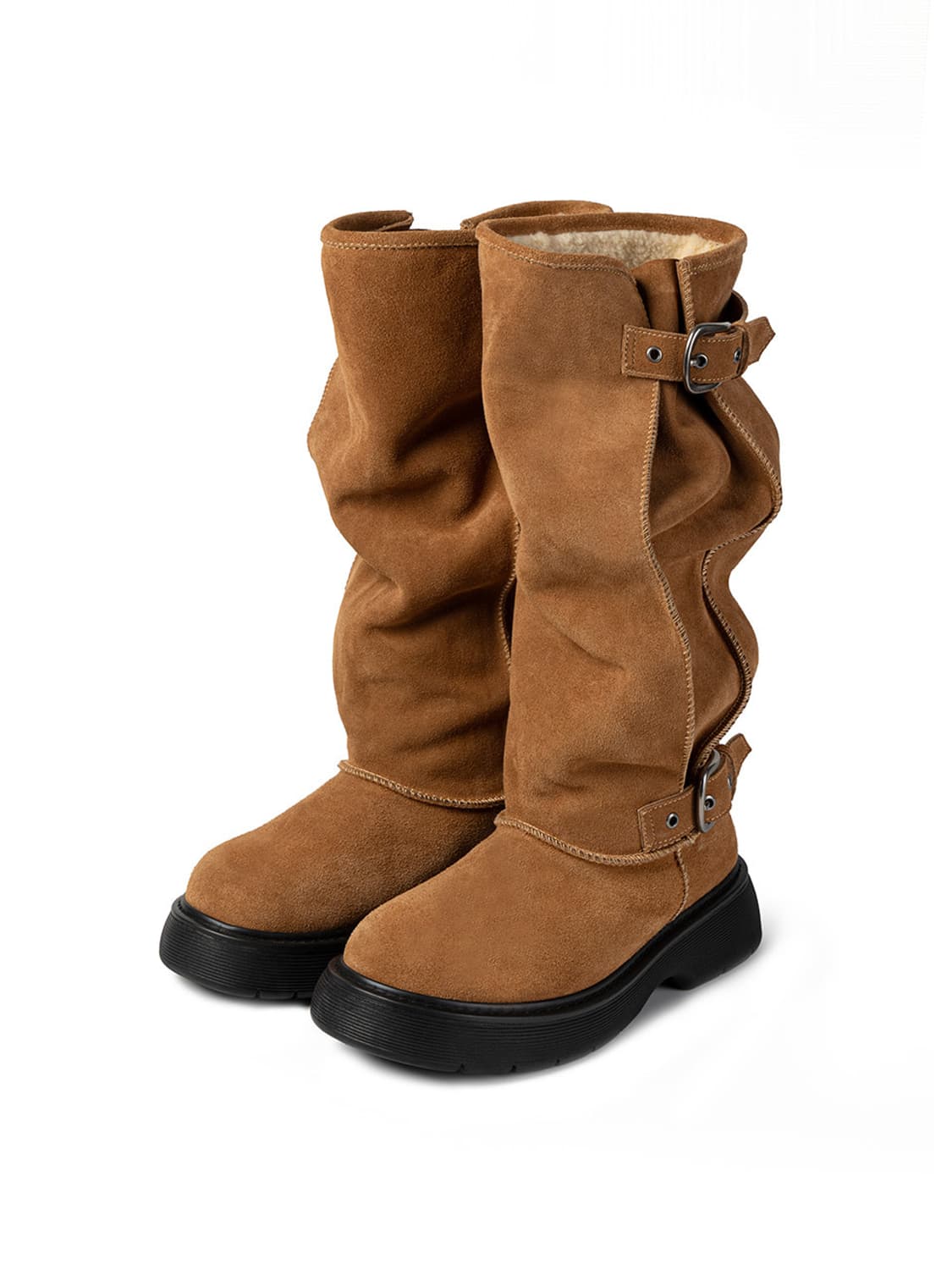 기호 X 기준 Furven 롱 부츠 베이지 상품이미지4