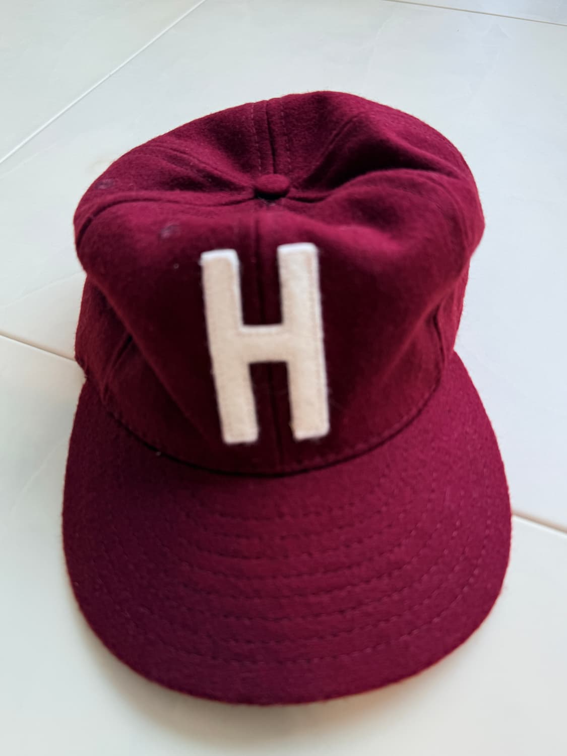 이벳필드 오리지널 H로고 울 볼캡 버건디 상품이미지2