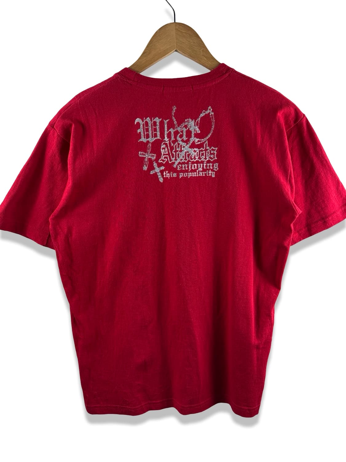 JPN 펑크 글리터 레터링 레드 반팔티셔츠2602 상품이미지2