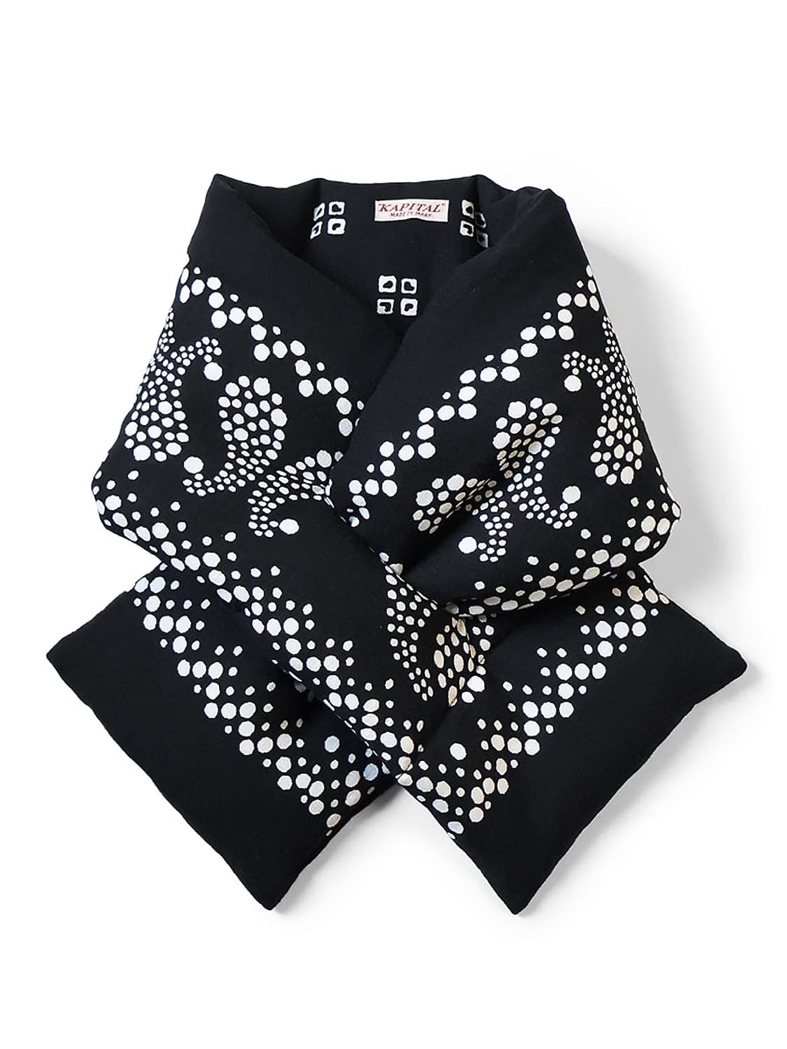 캐피탈 헴프 레이온 반다나 패턴 케사 머플러 블랙 상품이미지1