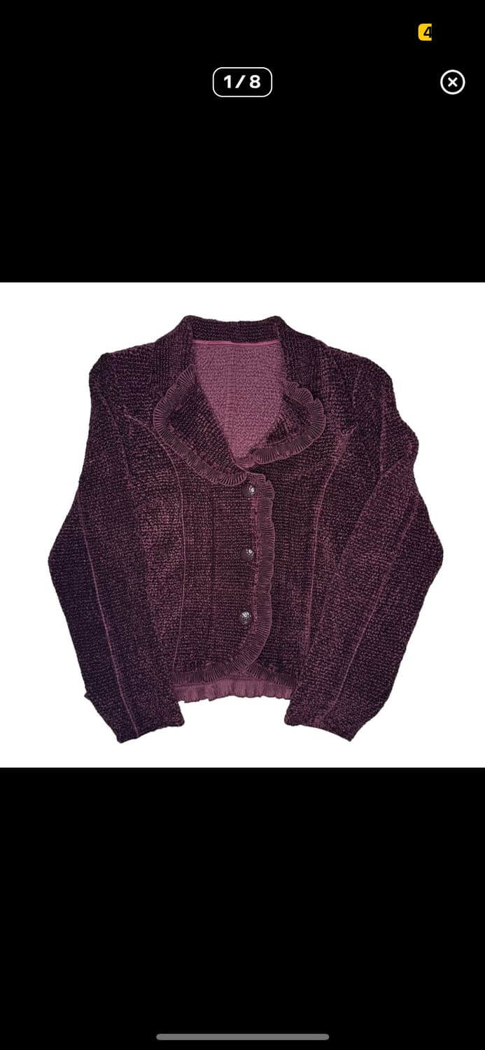 burgandy pleats cardigan 상품이미지1