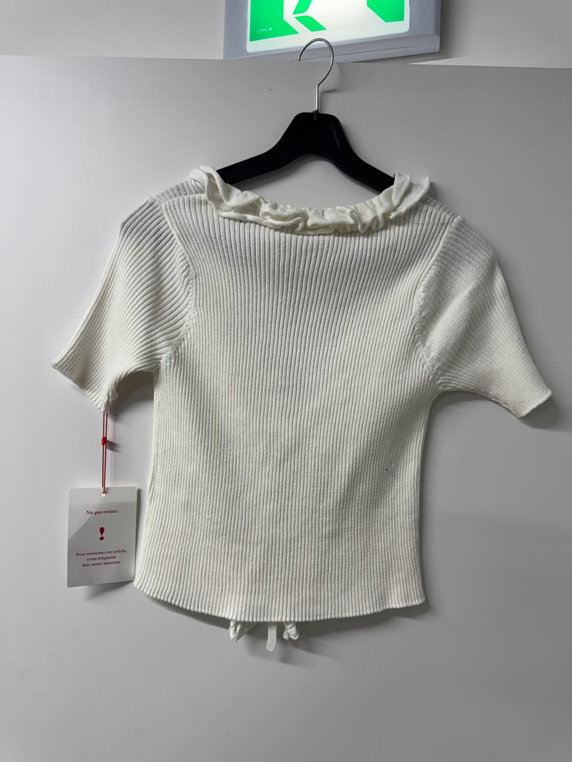 루즈 후즈 Rouje 프릴 니트 가디건 화이트 38 (새상품) 상품이미지4