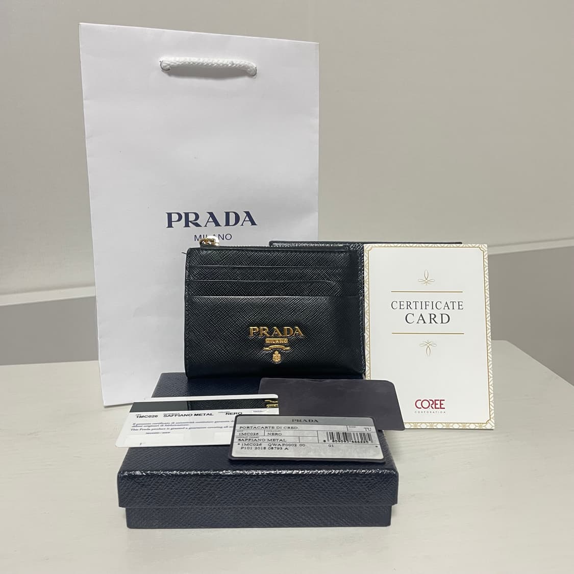 프라다 사피아노 지퍼 카드지갑 풀세트 상품이미지2