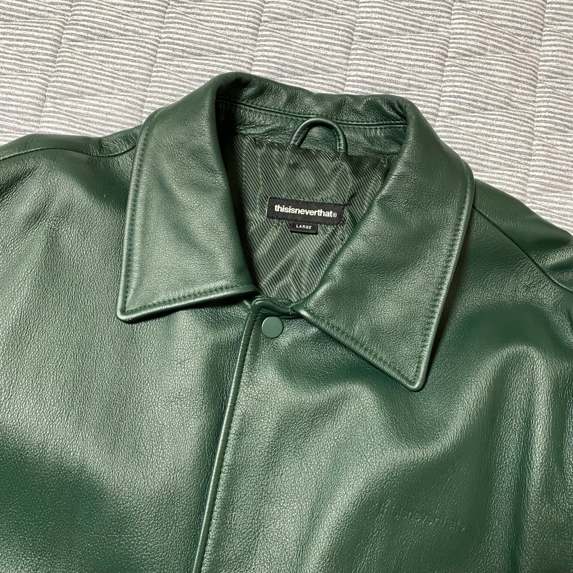 디스이즈네버댓 레더 코치 가죽 자켓 L 상품이미지2