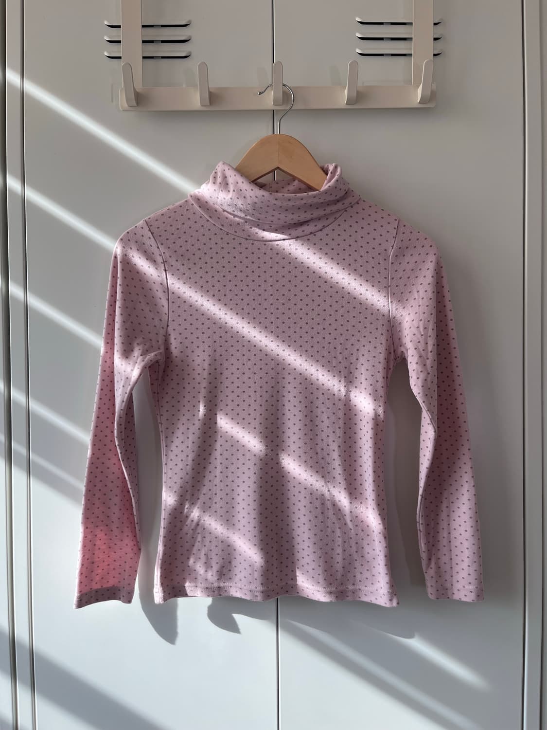 Fleur & parfum 핑크 도트 목폴라 롱슬리브 상품이미지2