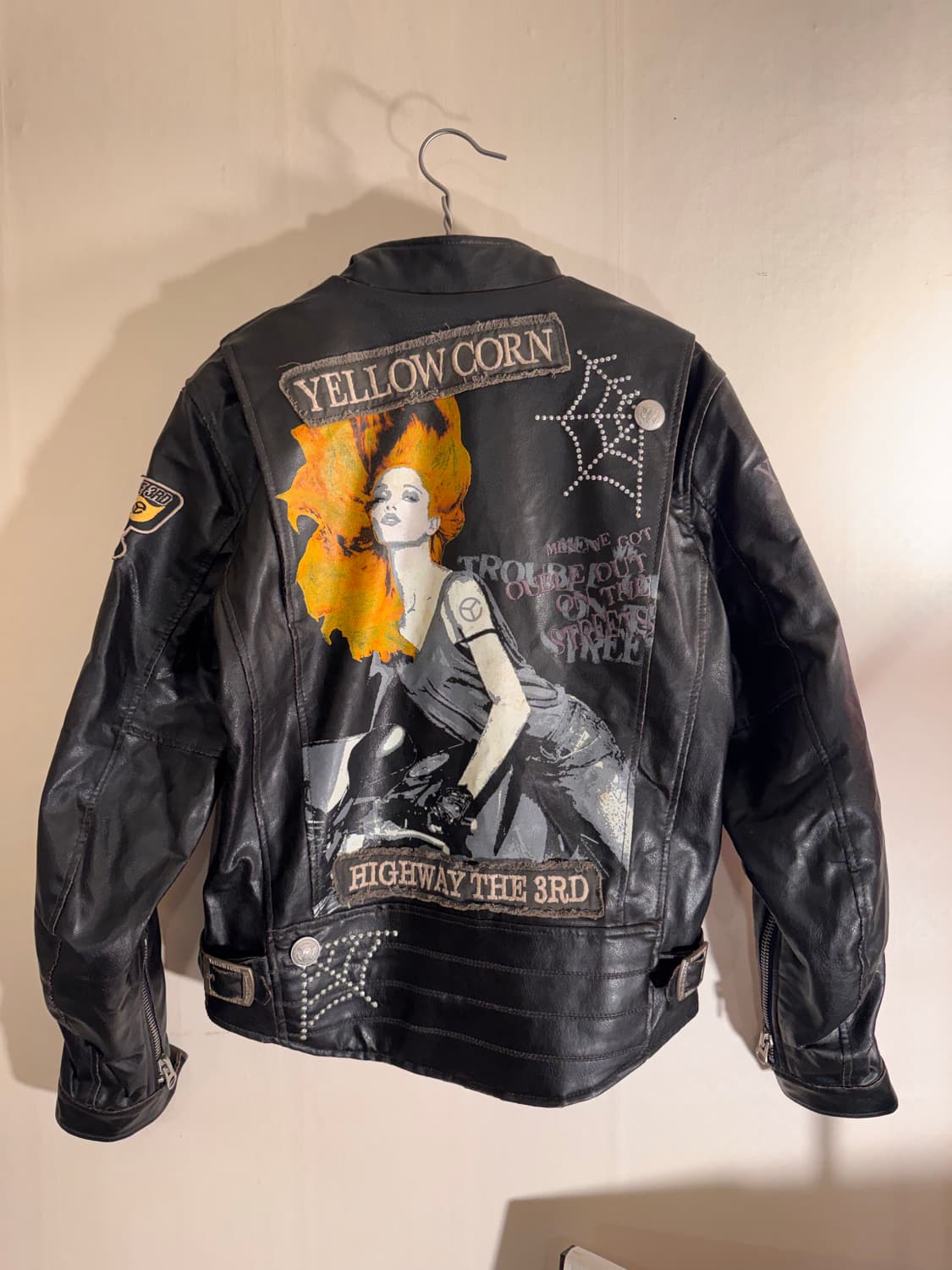 옐로우콘 라이더자켓 /faux leather 상품이미지2