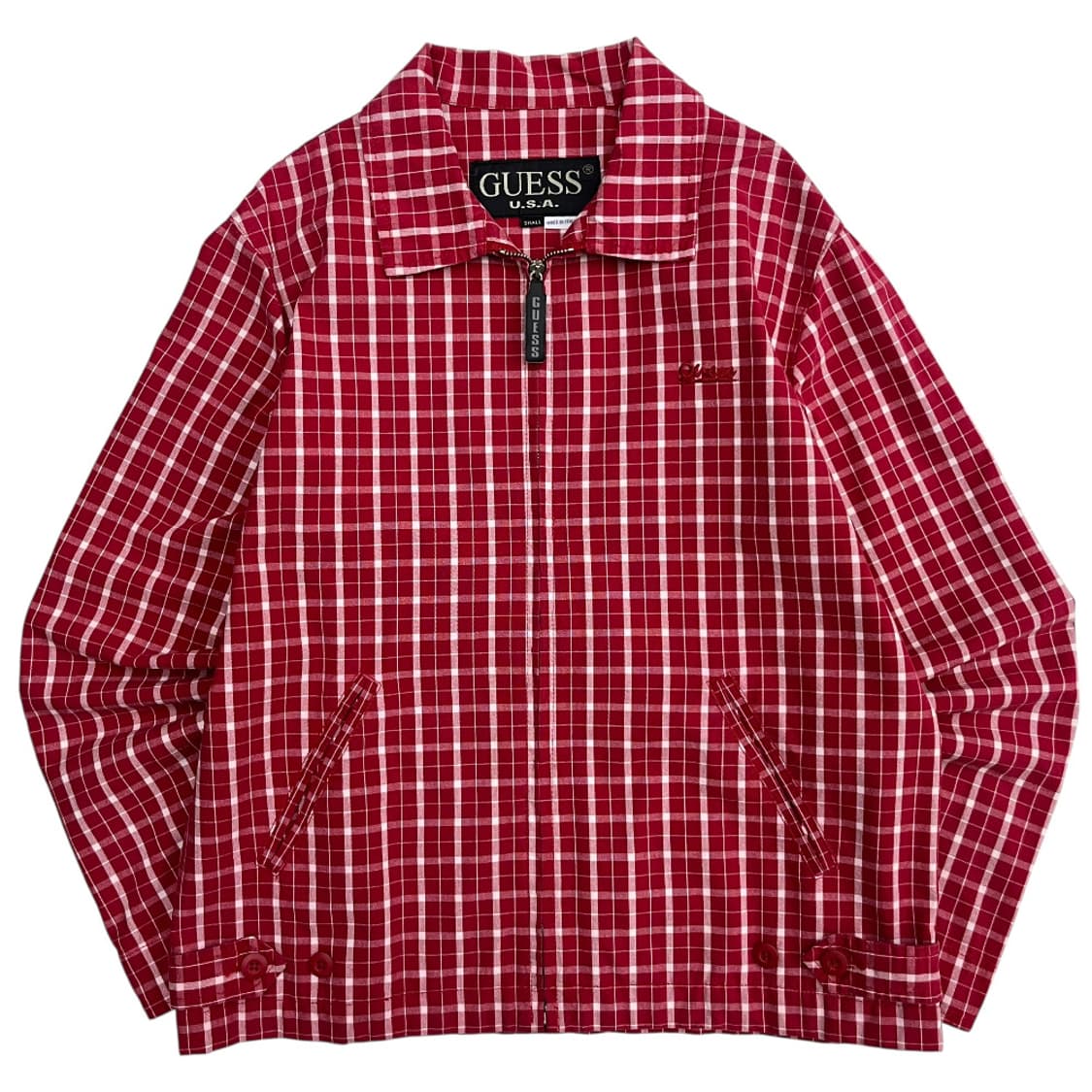 게스 레드체크 자켓 S 상품이미지2